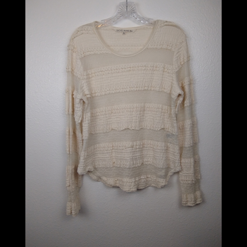 Rachel Roy Lace Stripe Tee